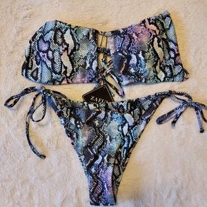 Zaful snake print bikini